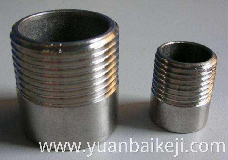 Thickness0.5- 3mm AISI 304 316 seamless stainless steel pipe fitting nipple